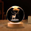 Custom Milky Way Galaxy 3D Laser Engraved Crystal Ball – Elk Souvenir Gift